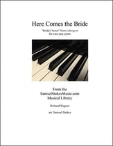 Here Comes the Bride - for easy piano piano sheet music cover